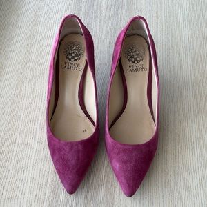 Vince Camuto Fuchsia Velvet Pumps